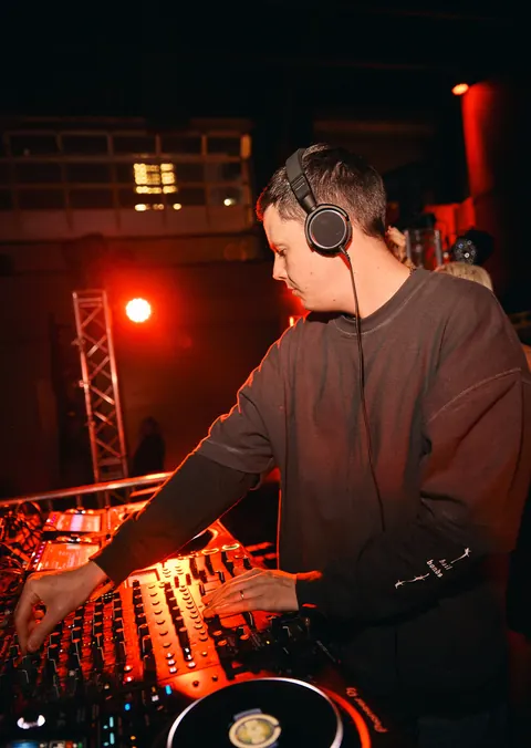 DJ at the decks, Halloween NYC past edition